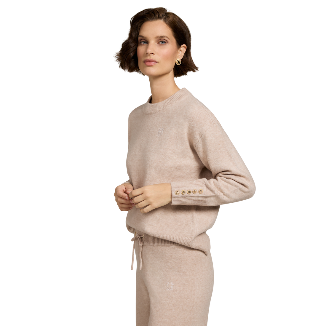 Nina Crew Neck Knit Toffee Marl