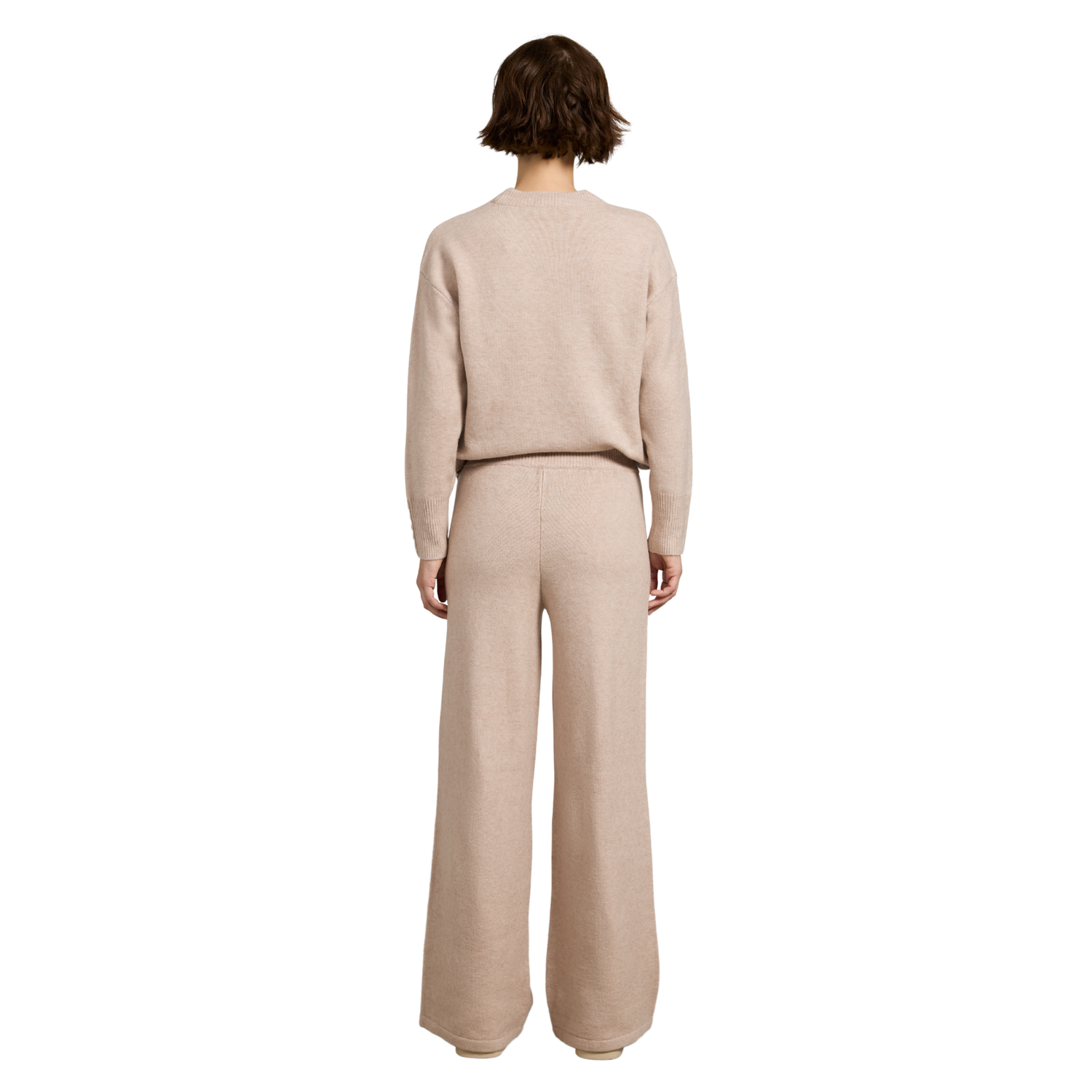 Nina Knitted Wide Leg Pant Toffee Marl