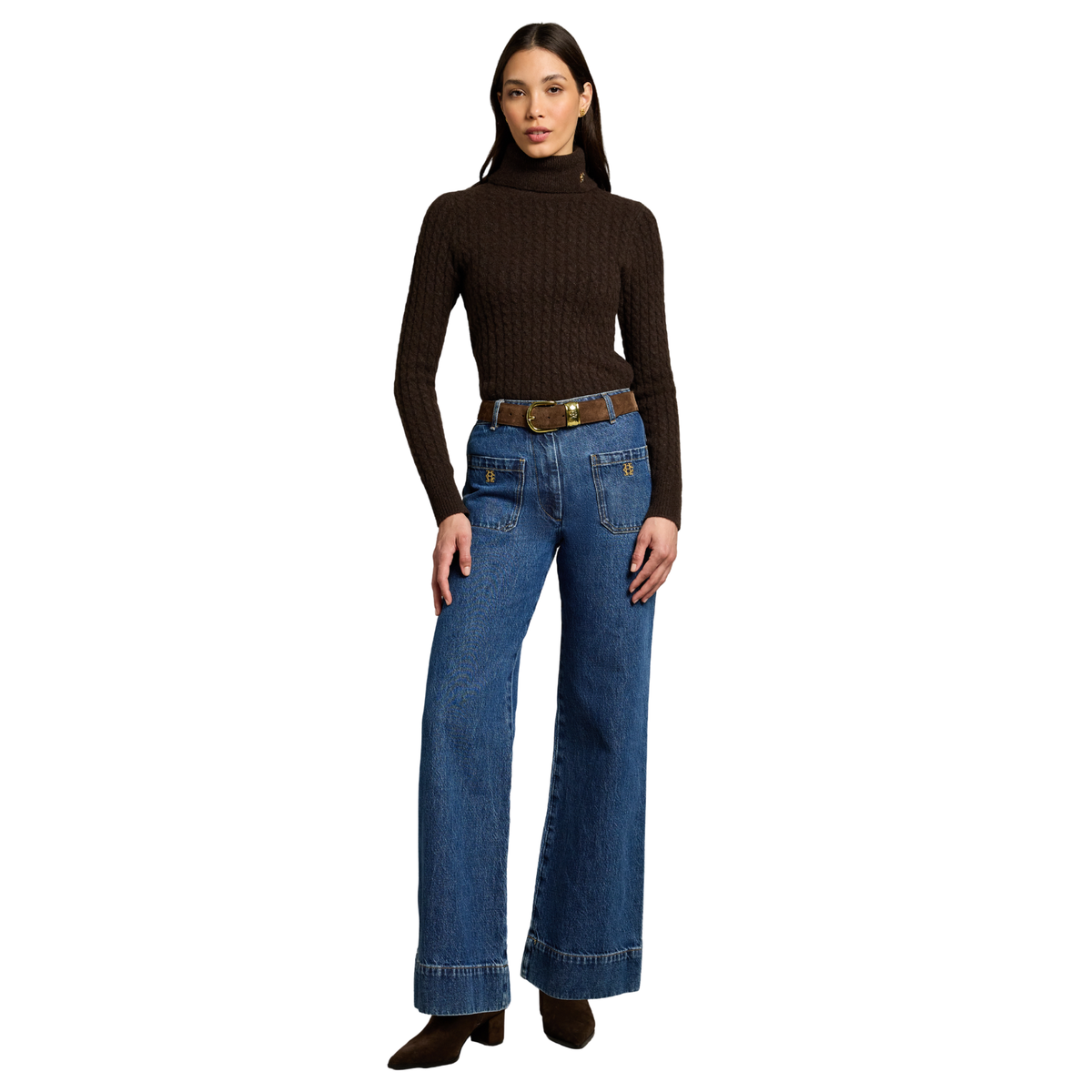 Polly Roll Neck Knit Chocolate