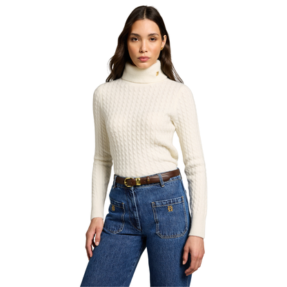 Polly Roll Neck Knit Winter White