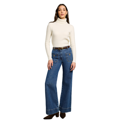 Polly Roll Neck Knit Winter White