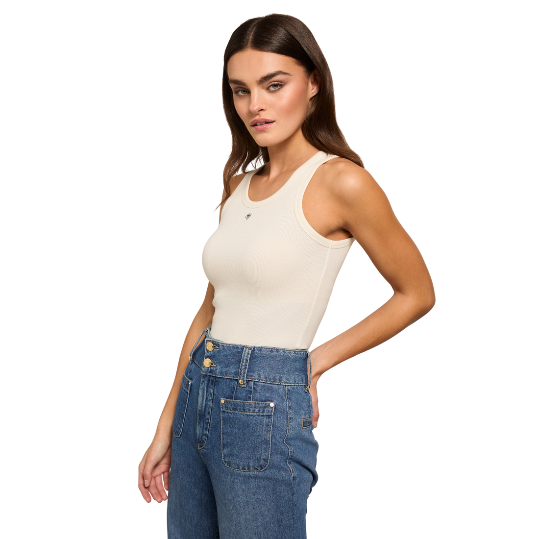Rebecca Rib Tank Natural