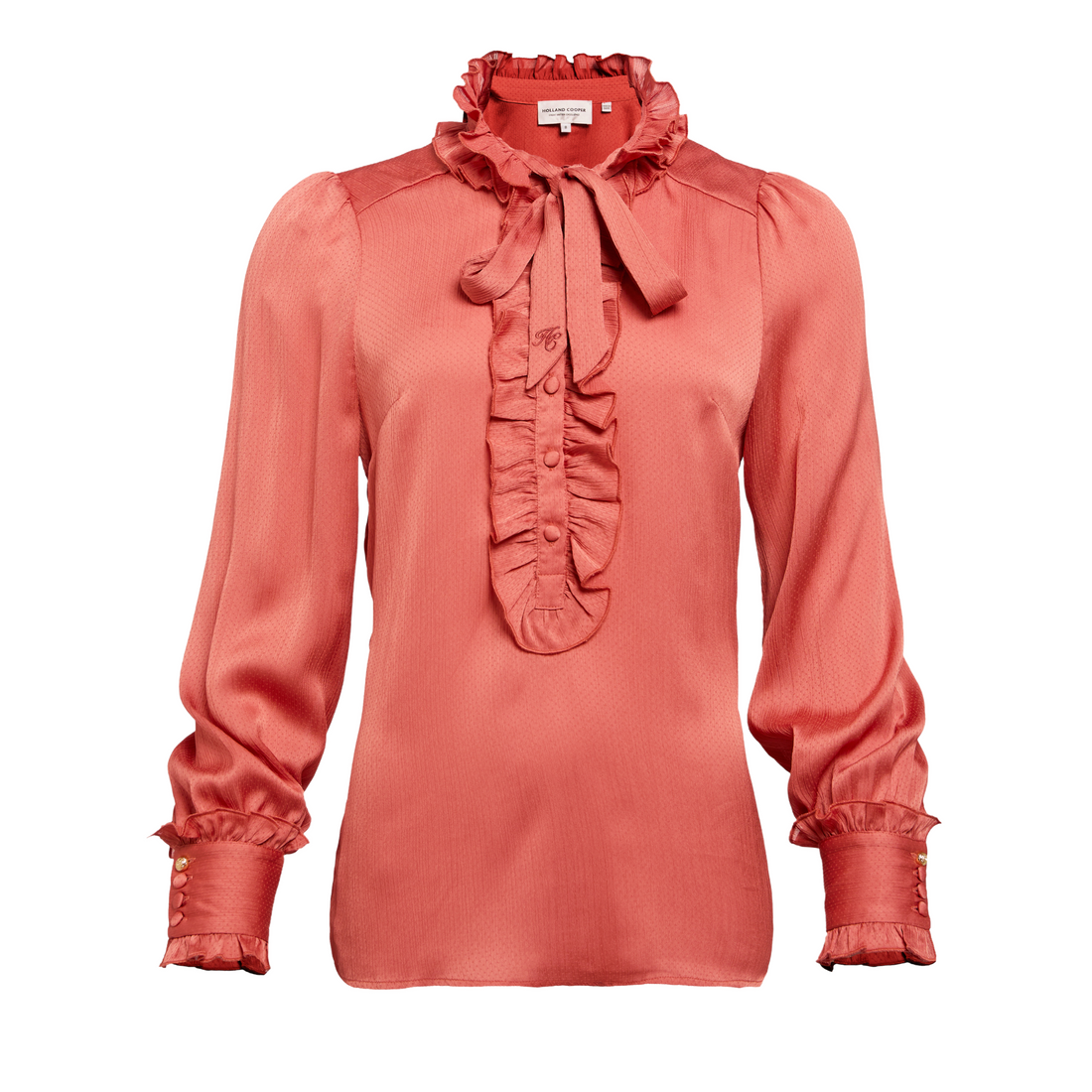 Rebecca Ruffle Blouse Cinder Rose
