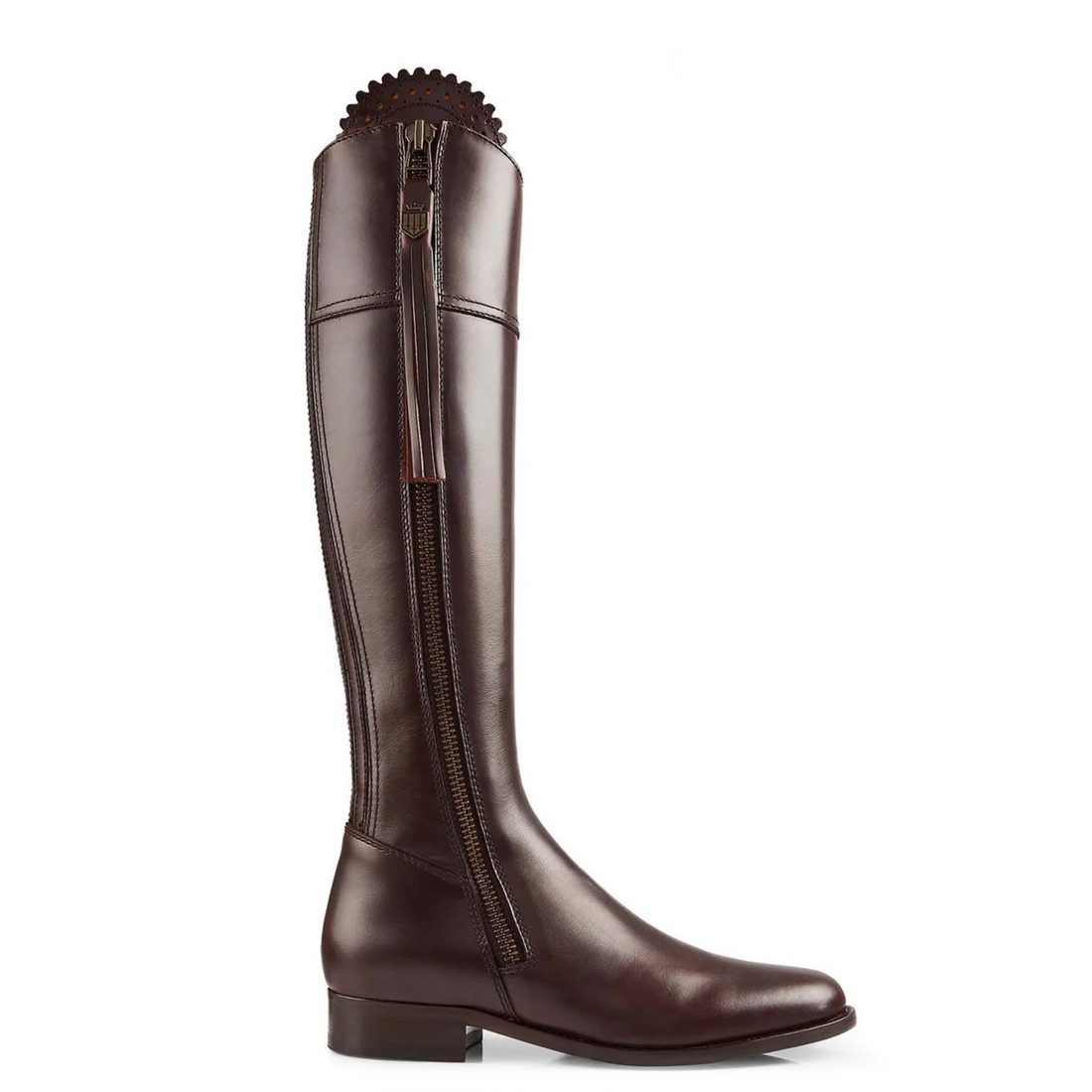 The Regina Narrow Fit Mahogany Leather