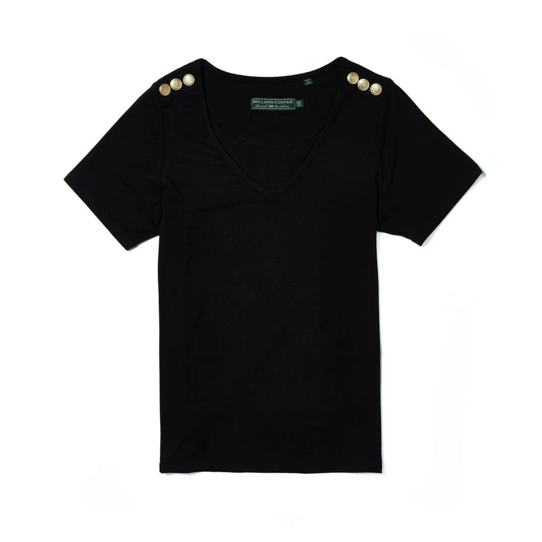 Relax Fit V-Neck Tee Black