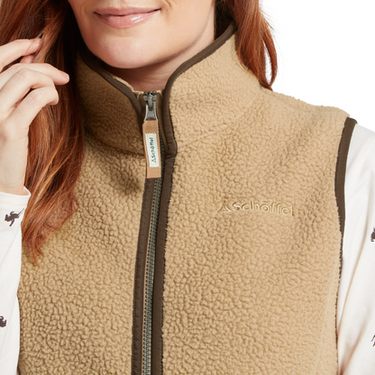 Lyndon Retro Fleece Gilet Tan