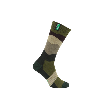 Ridgeline Merino Mid Length Socks Olive Stripes