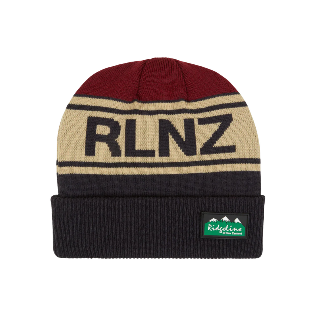 RLNZ Knitted Beanie Navy Multi