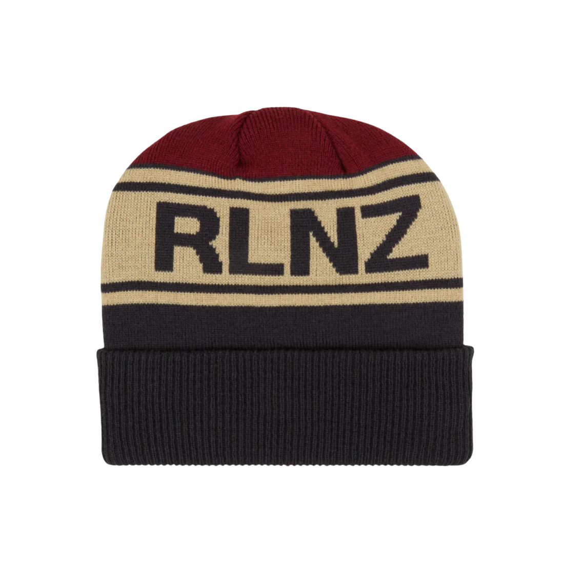 RLNZ Knitted Beanie Navy Multi