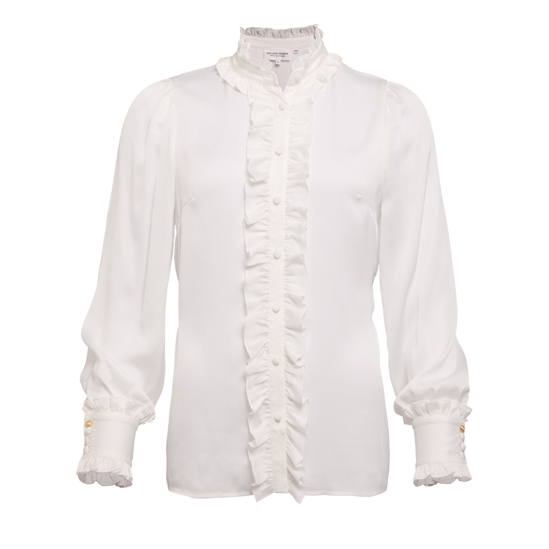 Ruby Ruffle Shirt White
