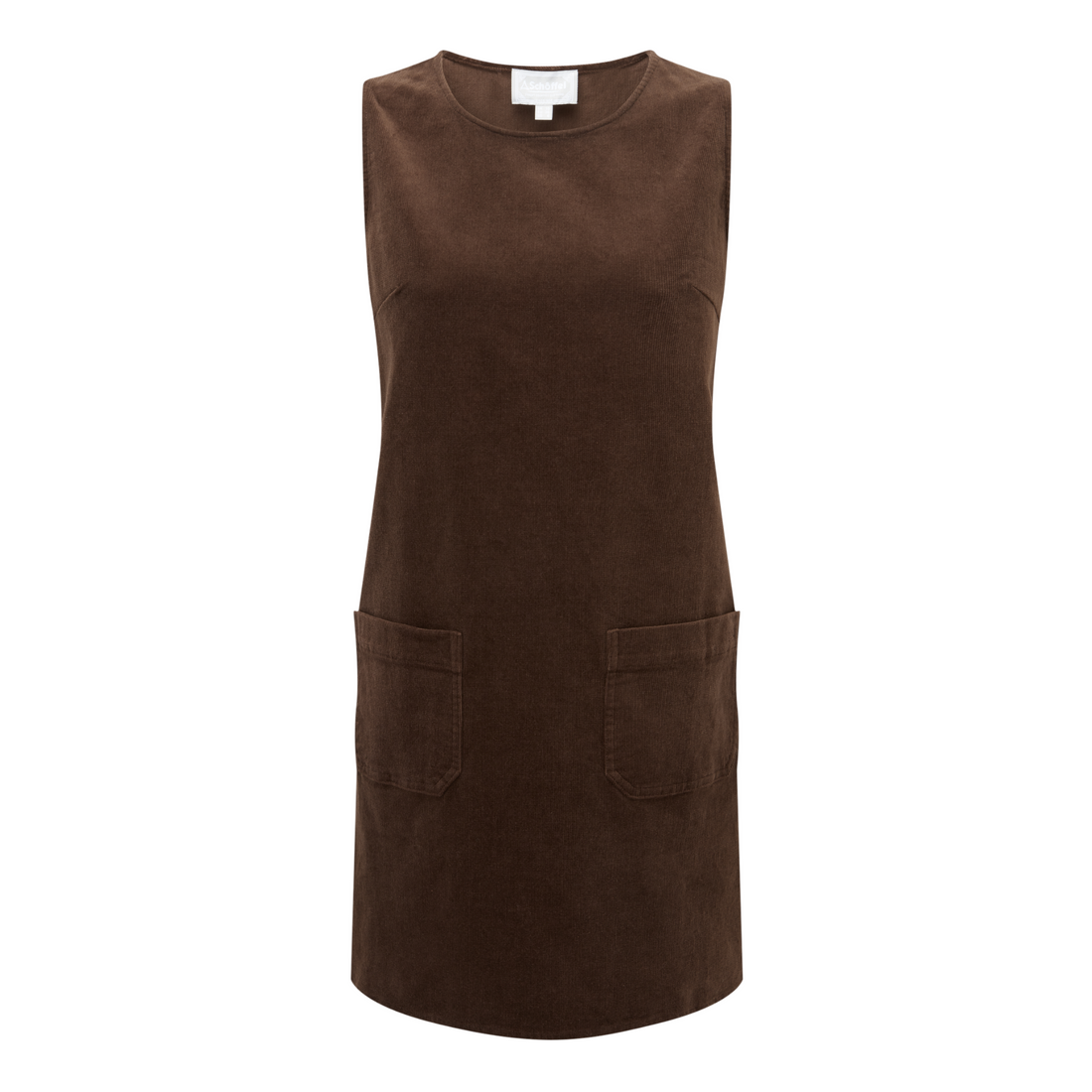 Sage Cord Pinafore Dress Chocolate