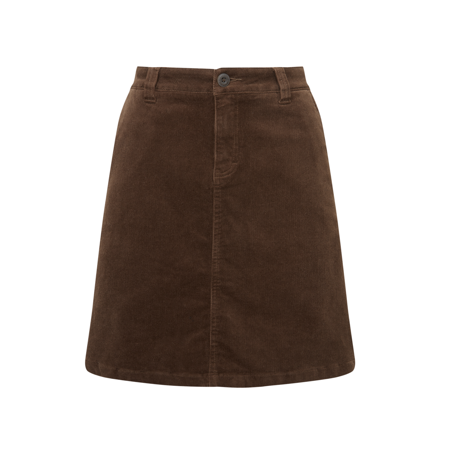 Sage Cord Skirt Chocolate