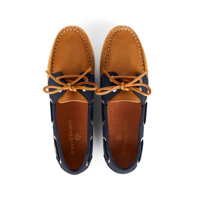 Salcombe Deck Shoe Tan/Navy Nubuck