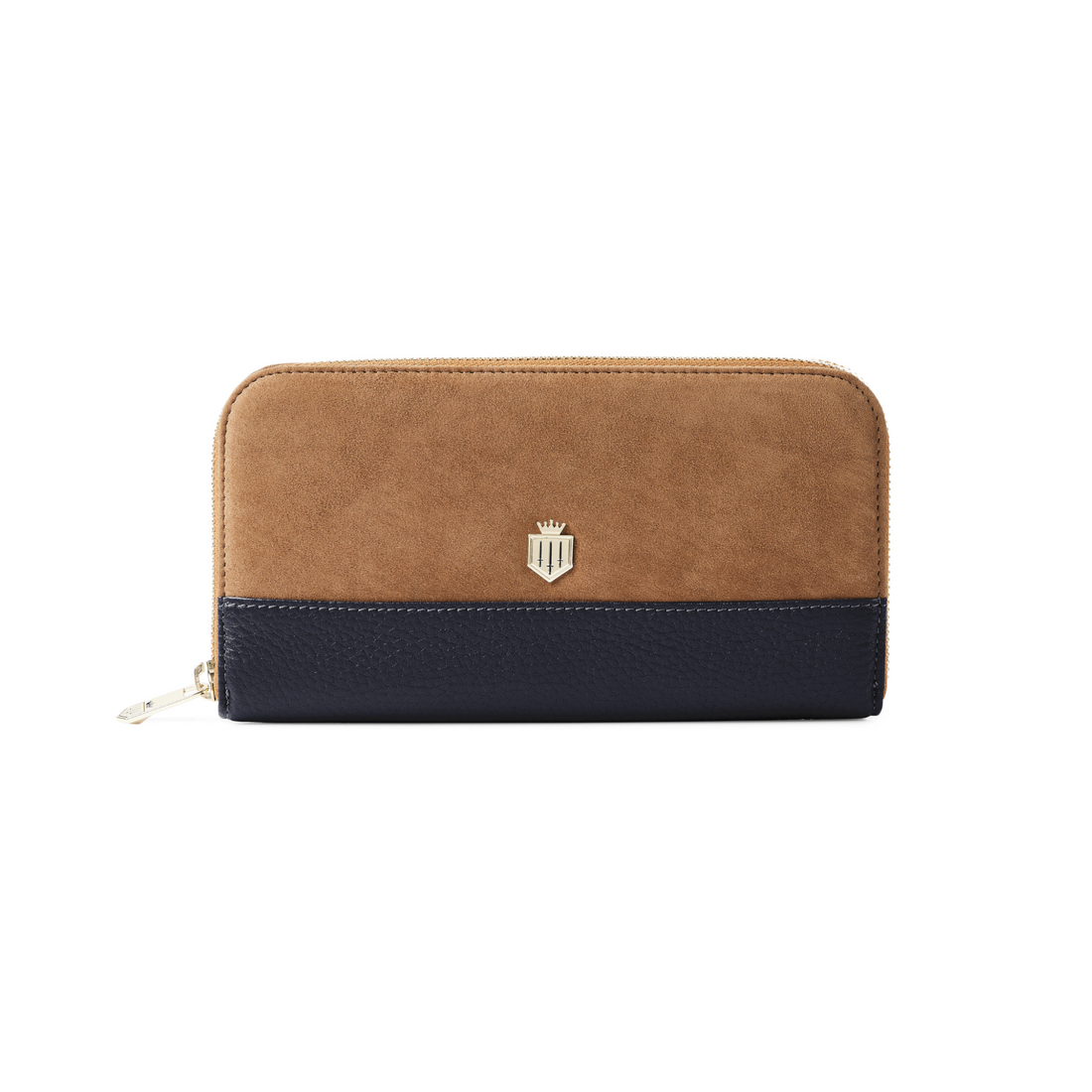 Salisbury Purse Tan/Navy Suede