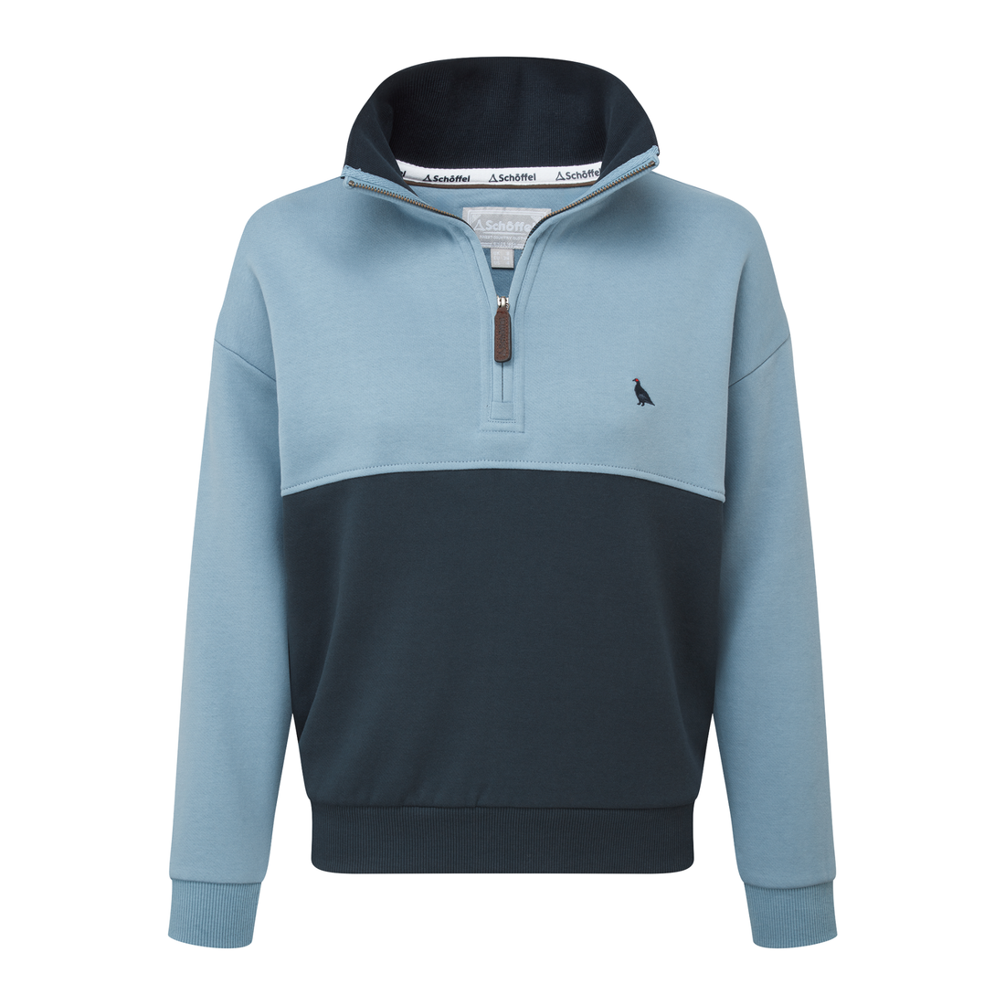 Braunton 1/4 Zip Sweatshirt Blueberry/Lake Blue
