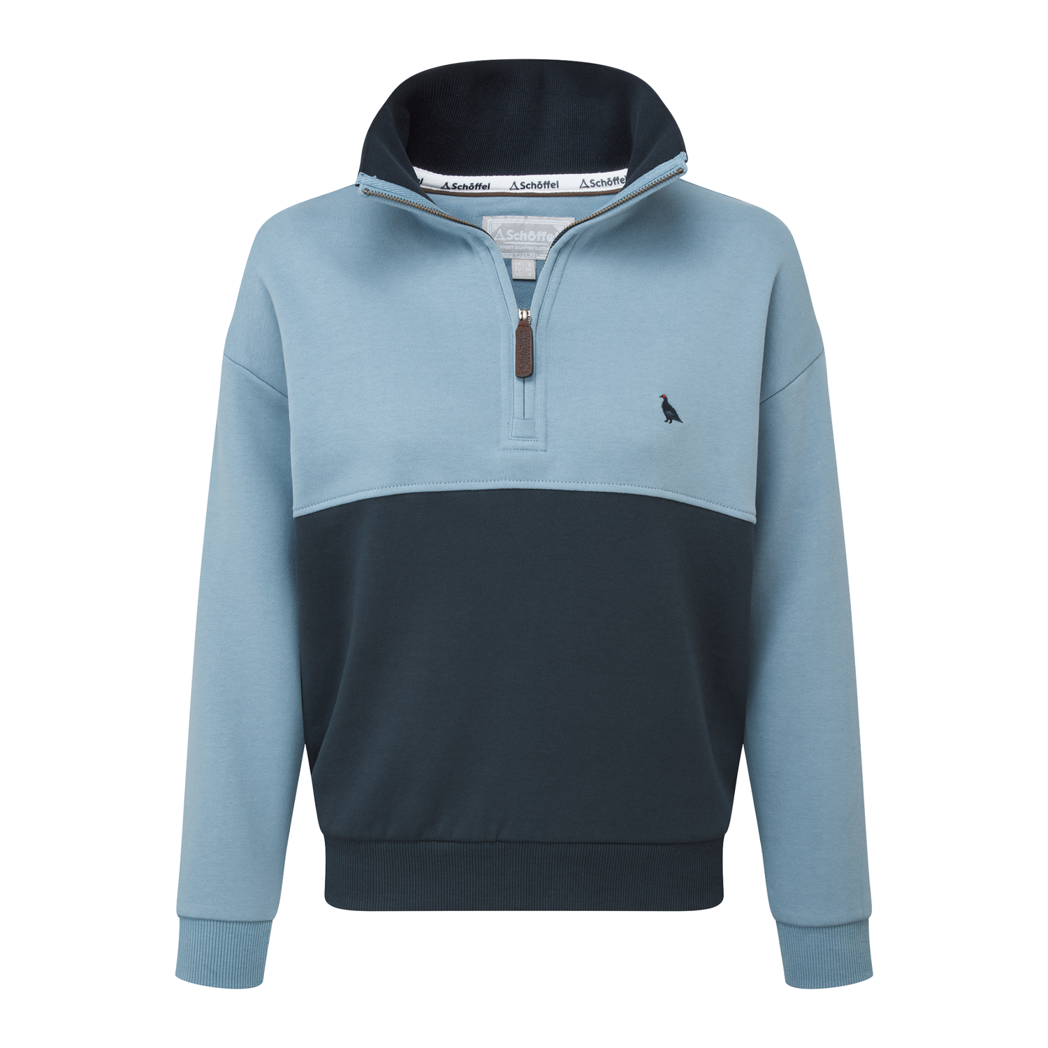 Braunton 1/4 Zip Sweatshirt Blueberry/Lake Blue