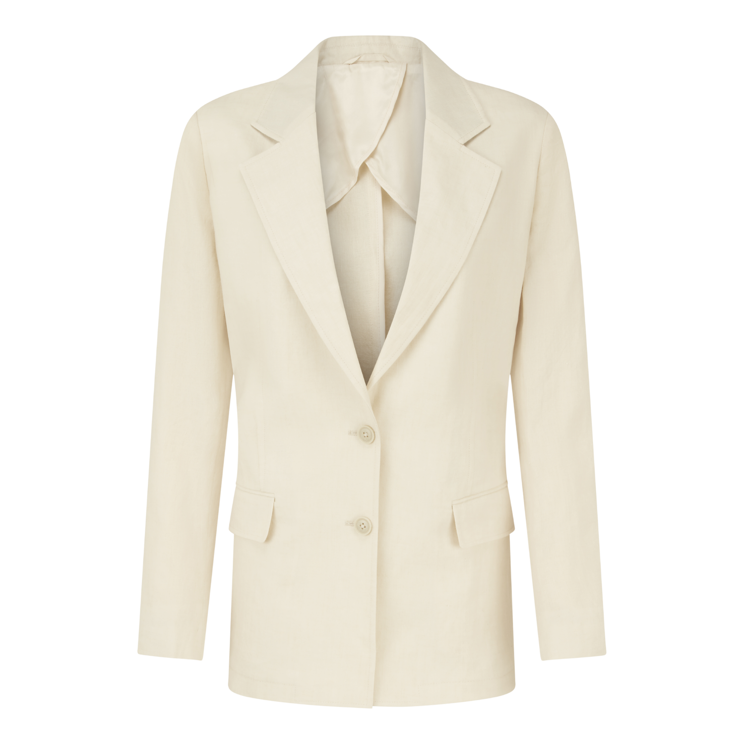 Henley Linen Blazer Oat