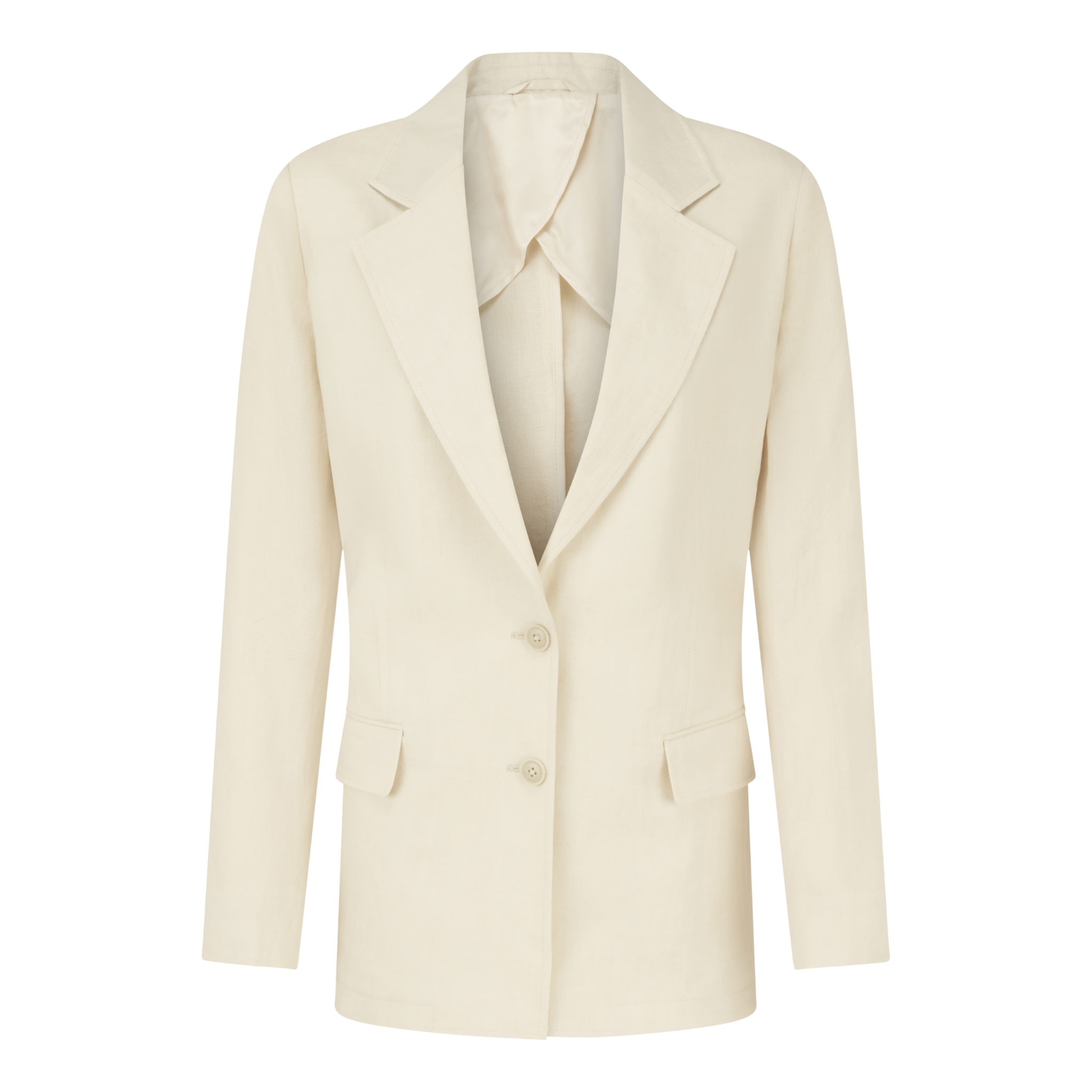 Henley Linen Blazer Oat
