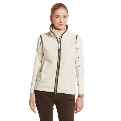 Lyndon Retro Fleece Gilet Soft White