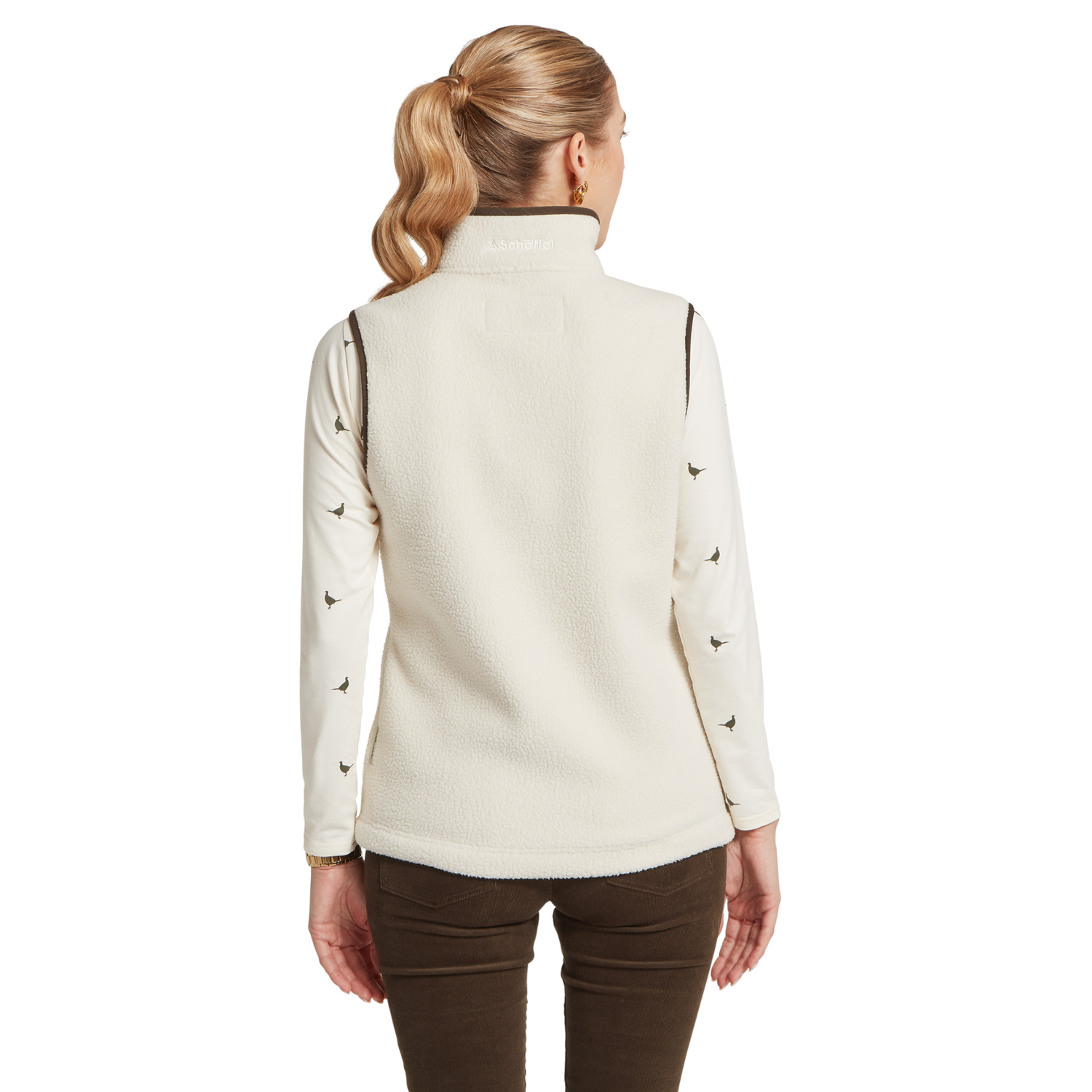 Lyndon Retro Fleece Gilet Soft White