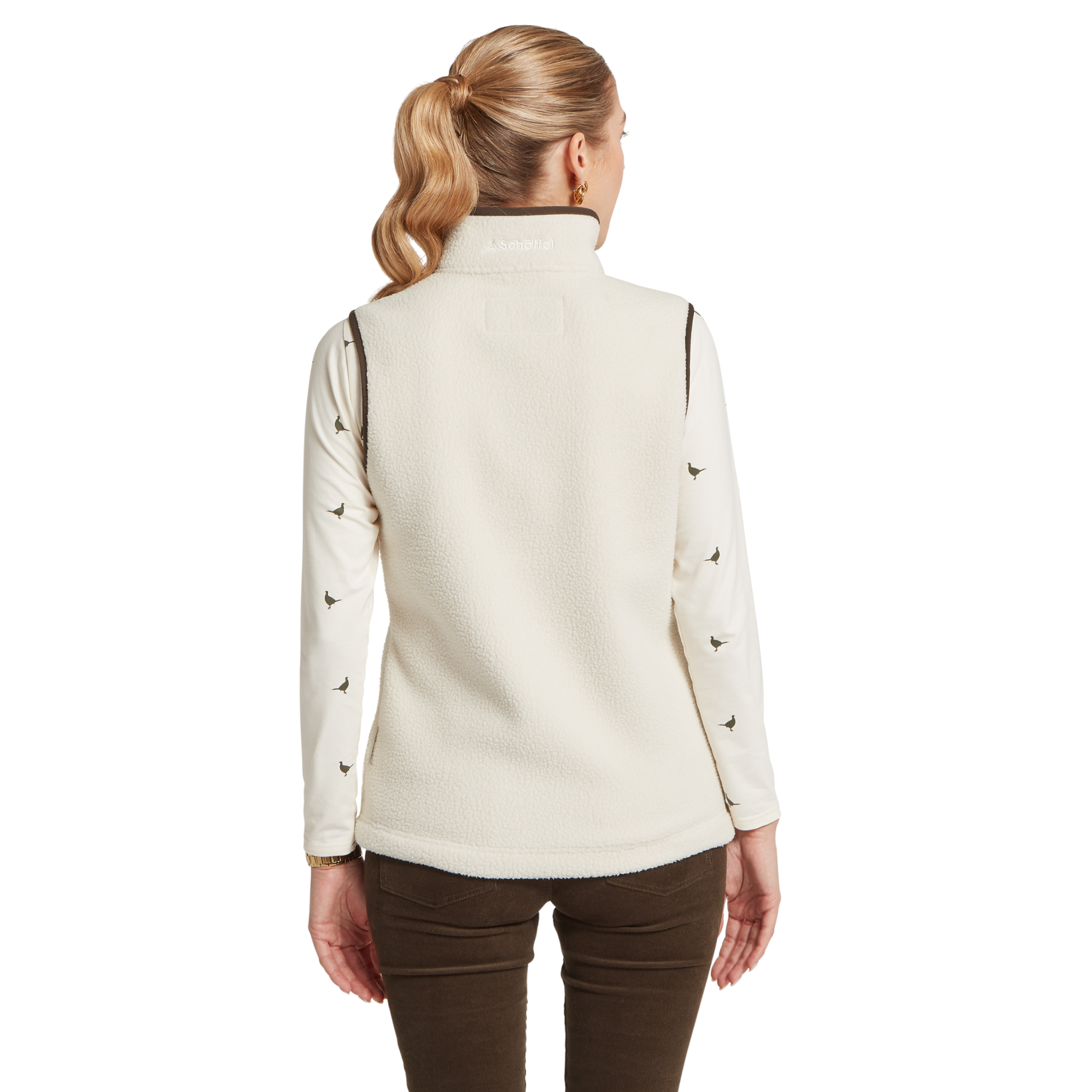 Lyndon Retro Fleece Gilet Soft White