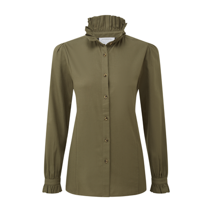 Sheringham Shirt Dark Khaki Green