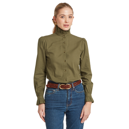 Sheringham Shirt Dark Khaki Green