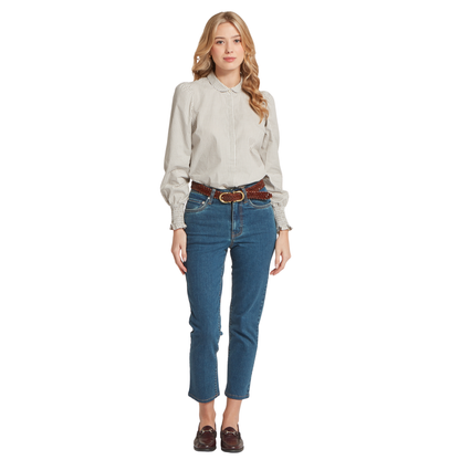 Flora Gingham Shirt Sage Green