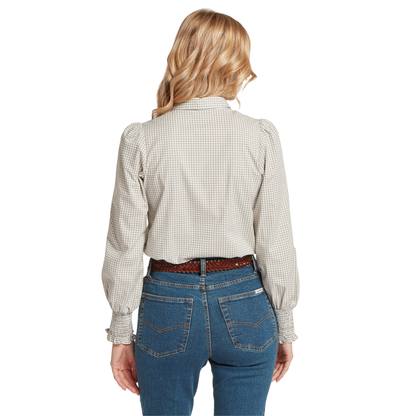 Flora Gingham Shirt Sage Green