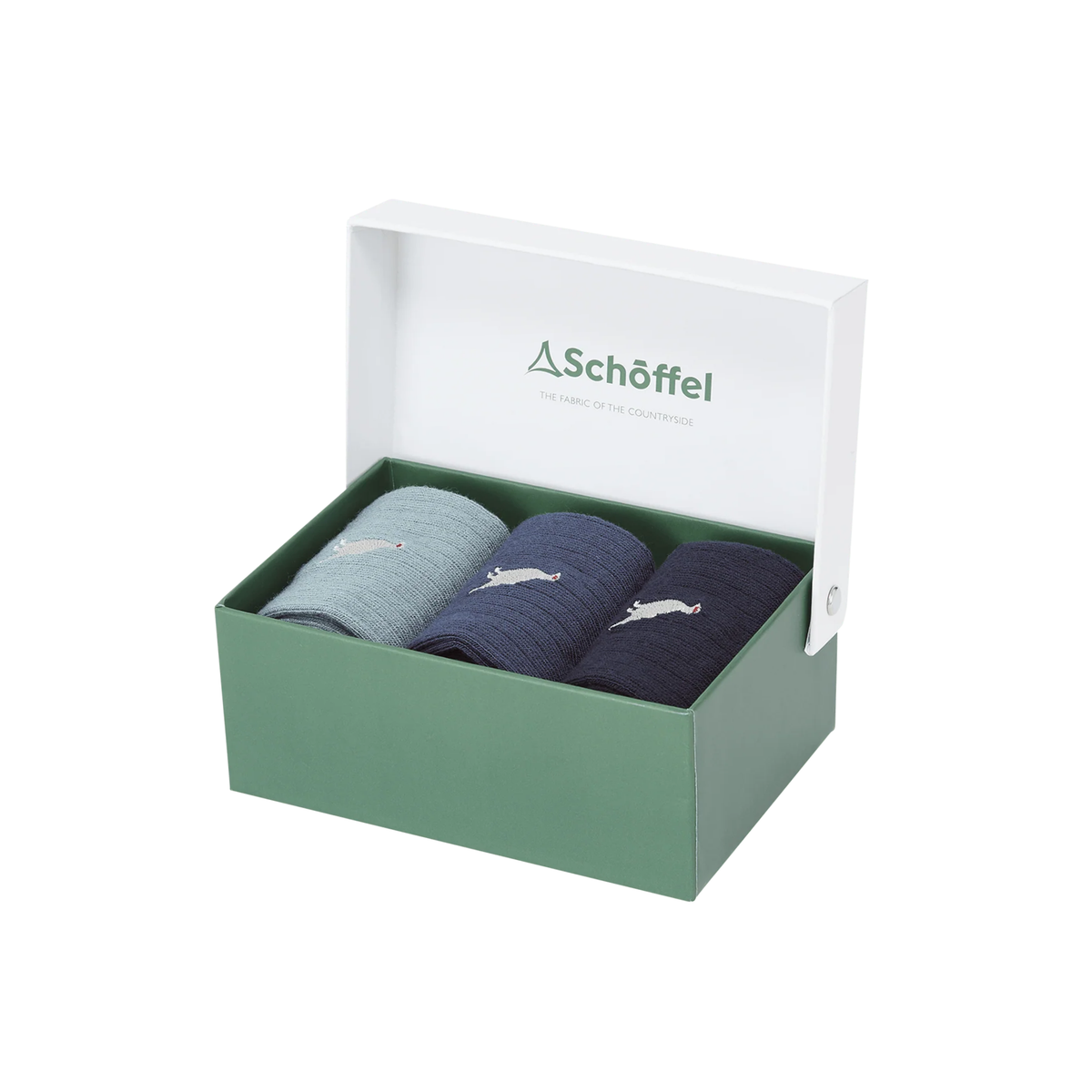 Bamboo Sock Box (Box Of 3) Blue Ptarmigan Mix UK7-11