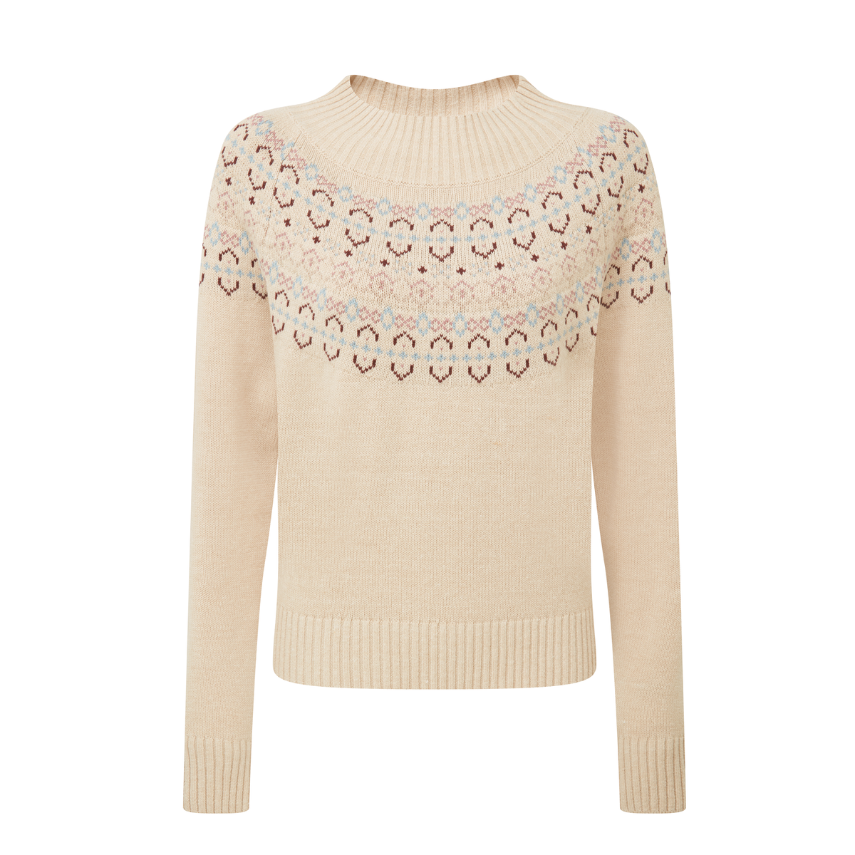 Tresness Fairisle Jumper Port/Lake Blue