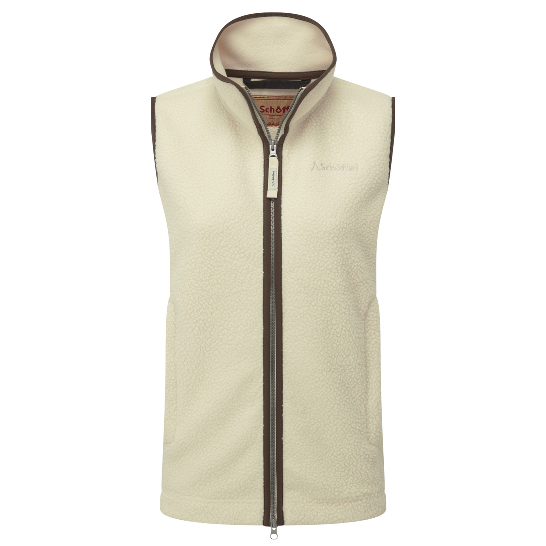 Lyndon Retro Fleece Gilet Ecru