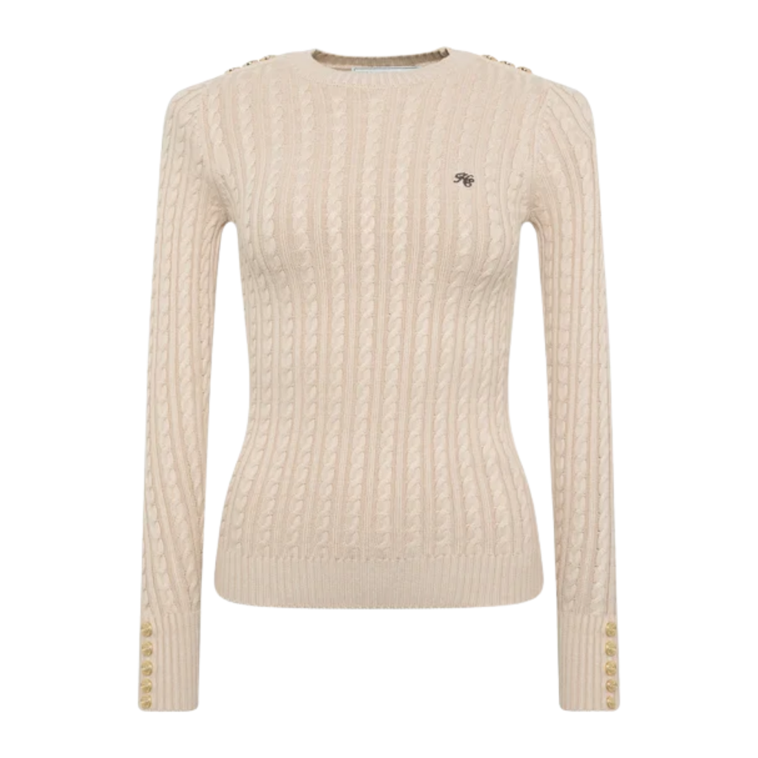 Seattle Cable Crew Knit Oatmeal