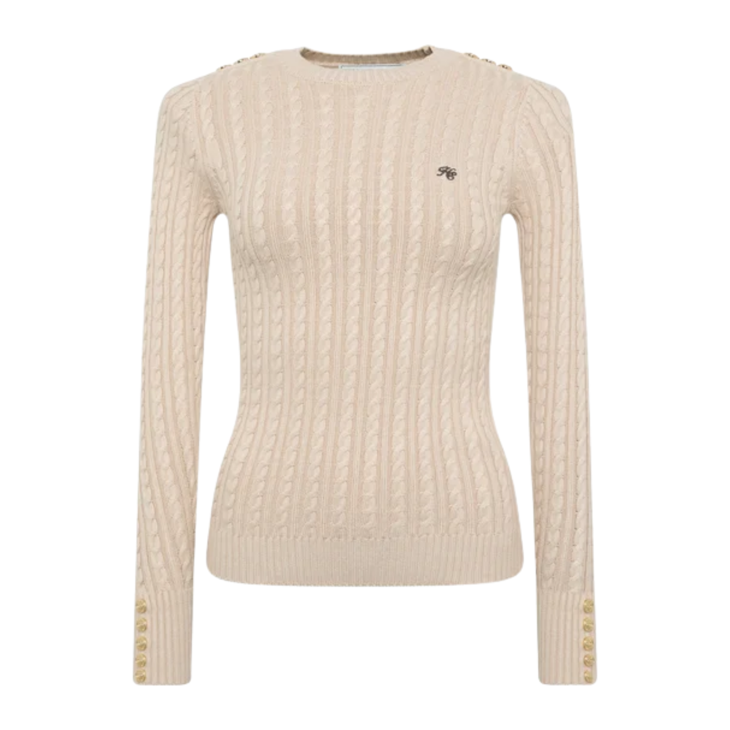 Seattle Cable Crew Knit Oatmeal