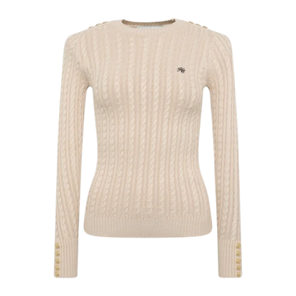Seattle Cable Crew Knit Oatmeal