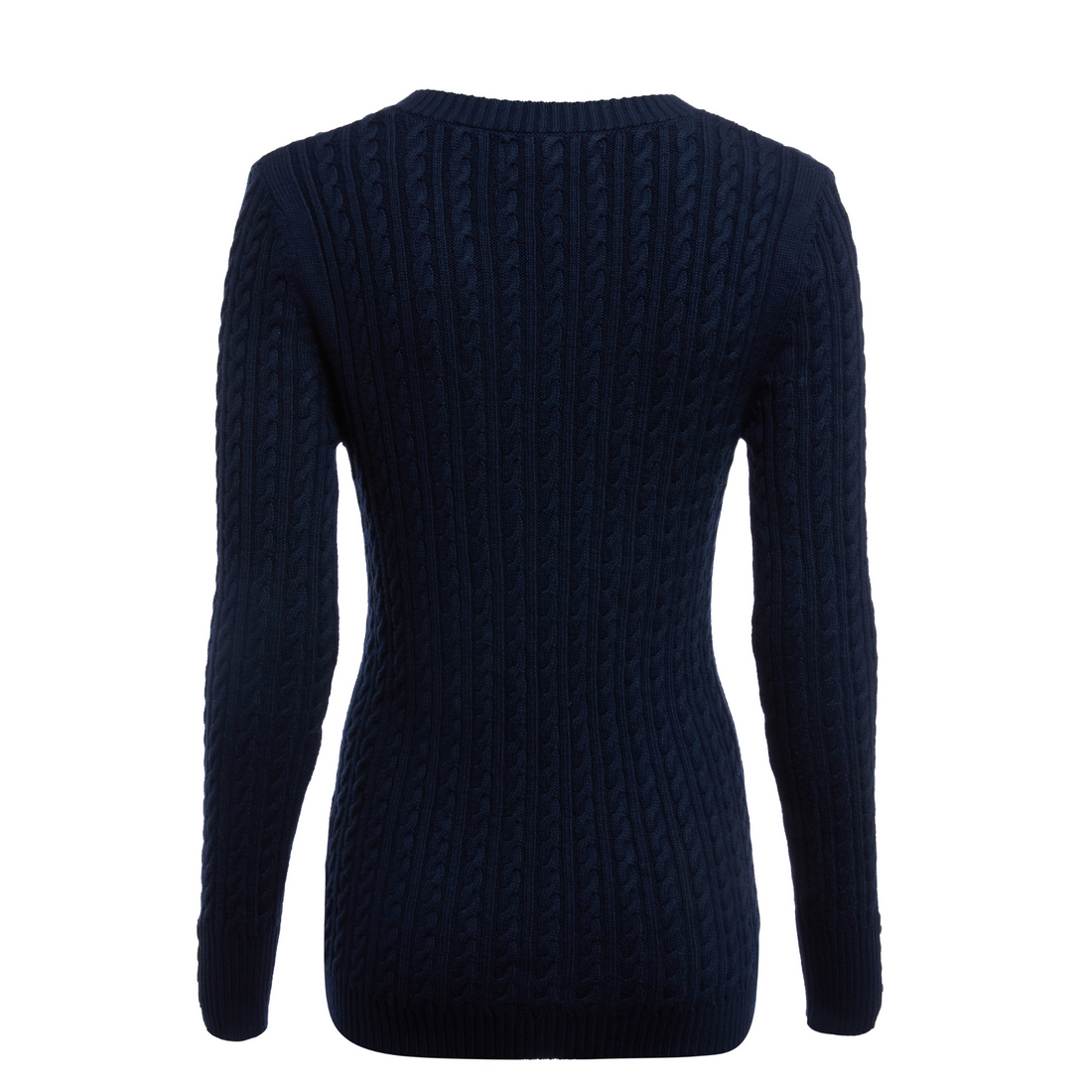 Seattle Cable V-Neck Knit Ink Navy