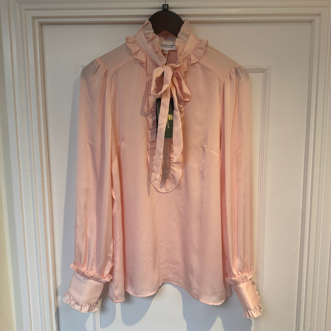 Seconds 041 Rebecca Ruffle Blouse Blush Size 12