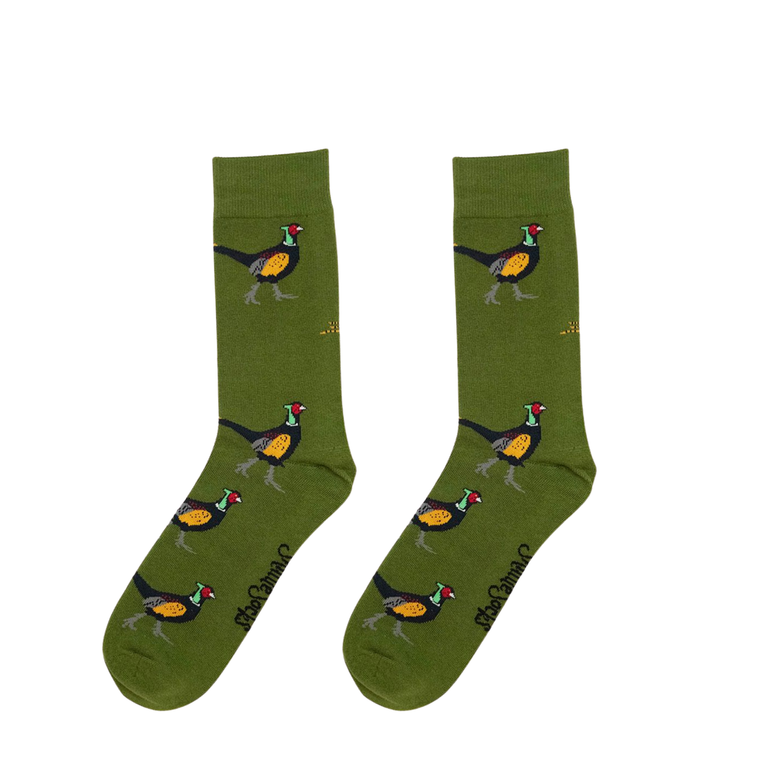 Standing Pheasant Socks Gamekeeper Green