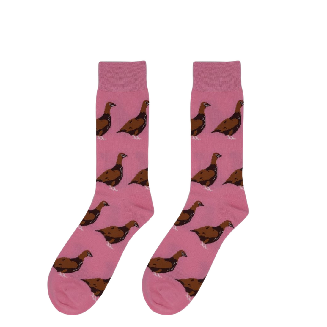 Standing Grouse Socks Pink