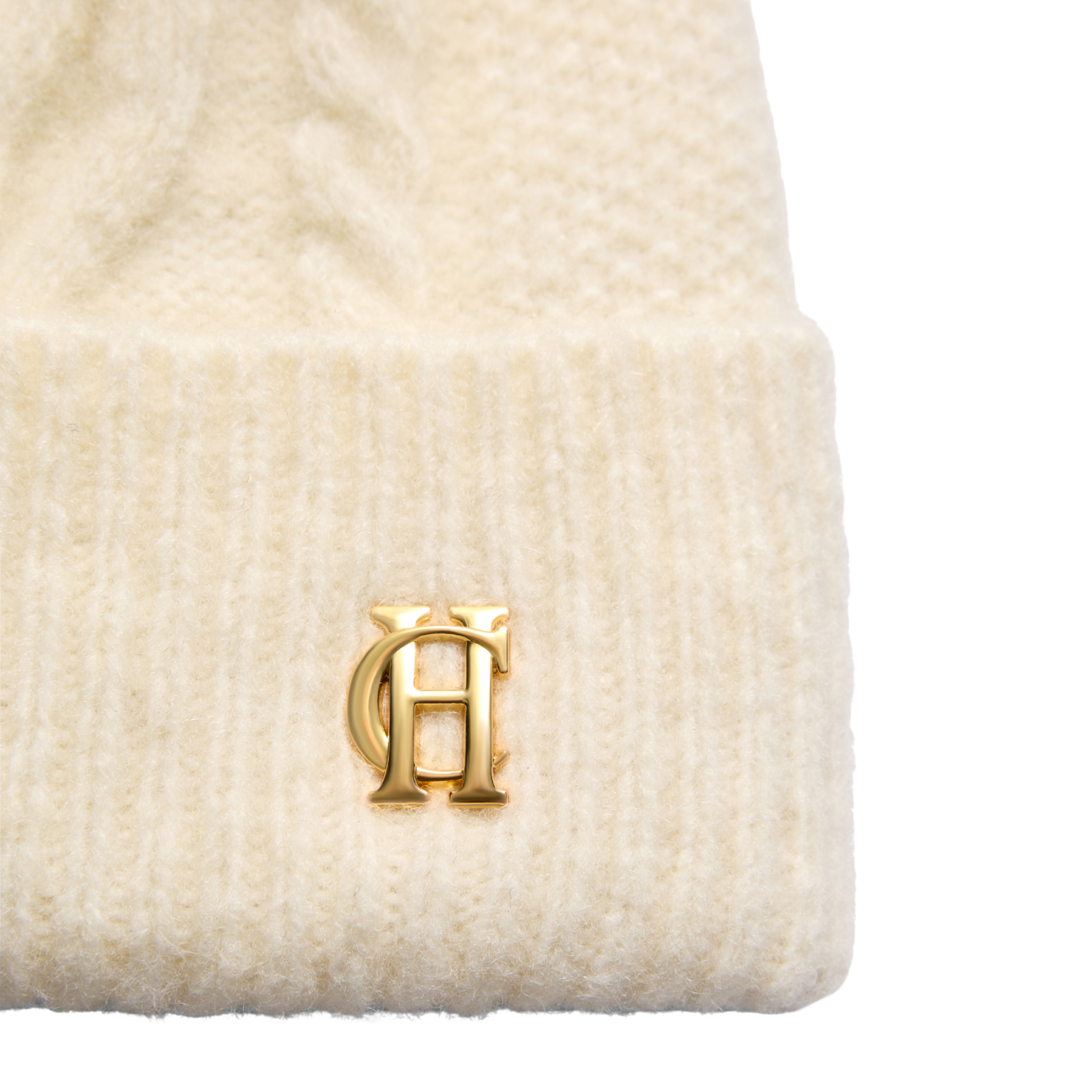Sloane Cable Bobble Hat Cream