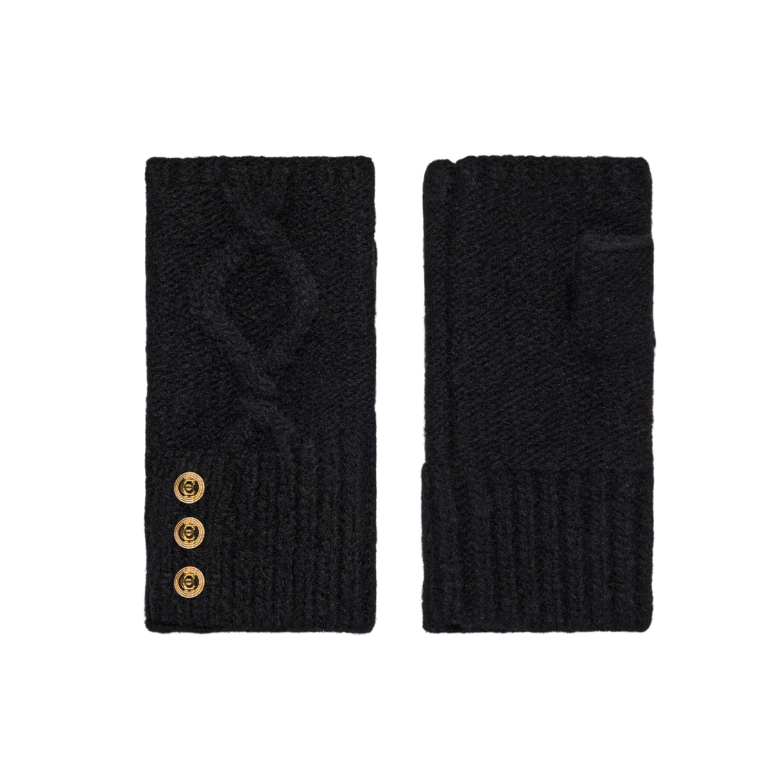 Sloane Fingerless Gloves Black