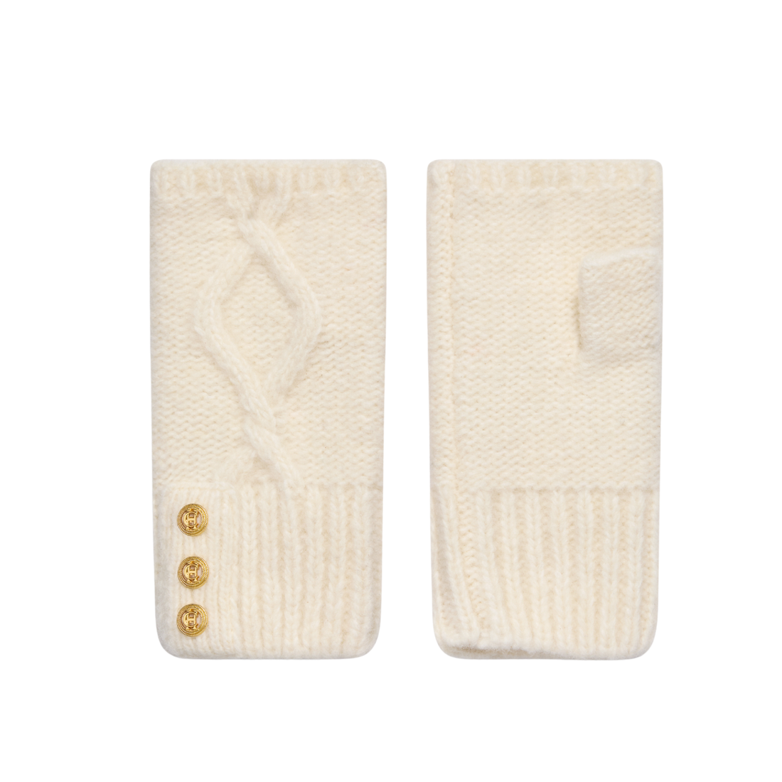 Sloane Fingerless Gloves Cream