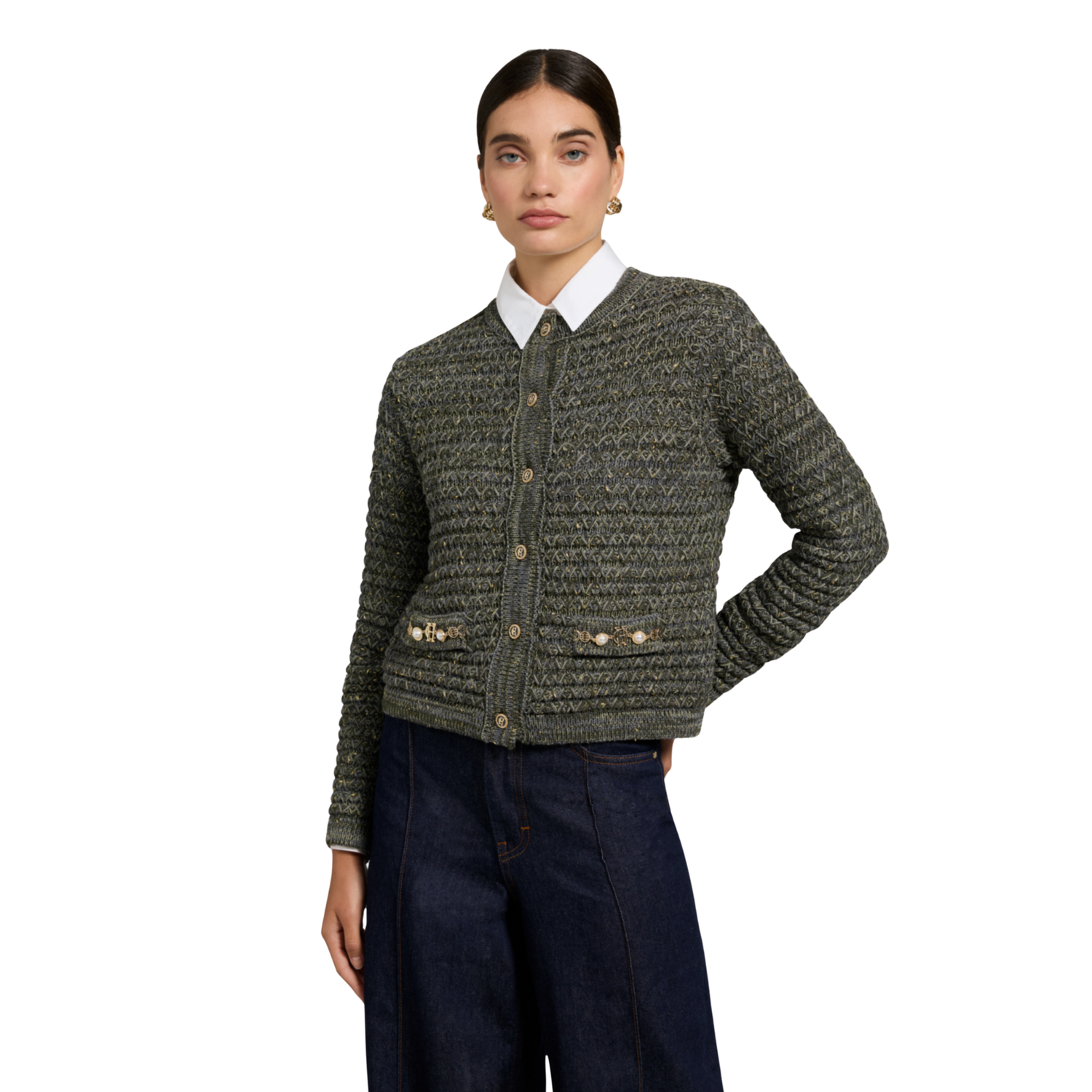 Sofia Knitted Jacket Green