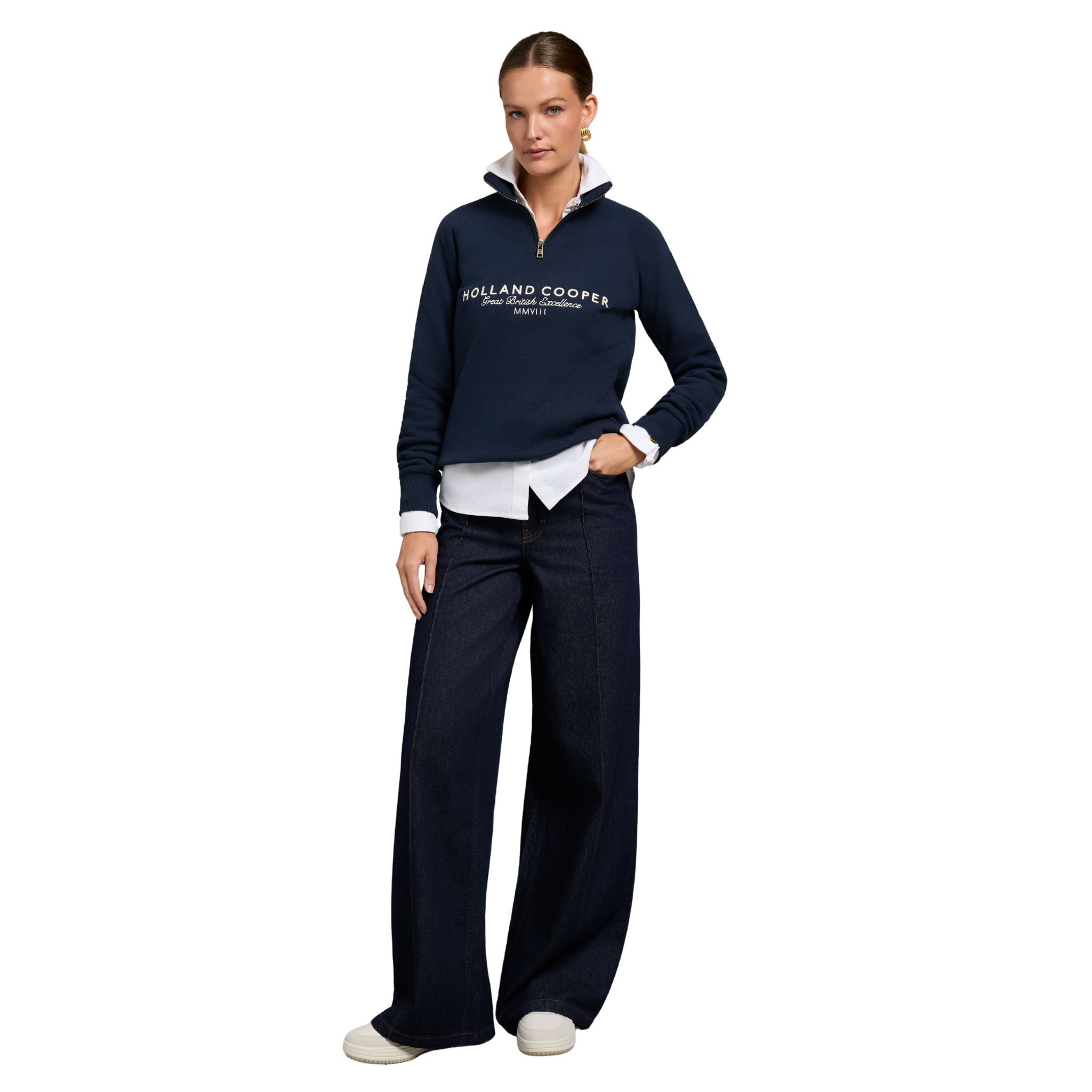 Sporting Goods Zip Henley Ink Navy