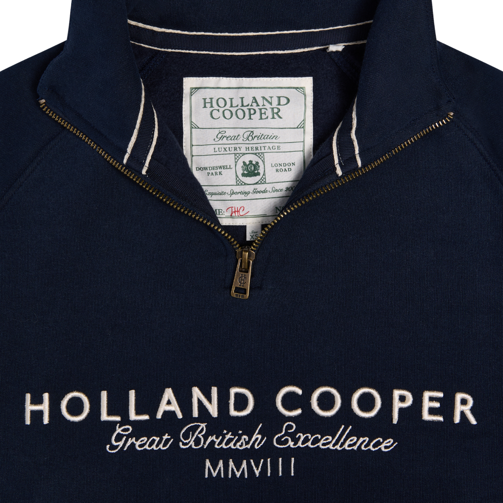 Sporting Goods Zip Henley Ink Navy