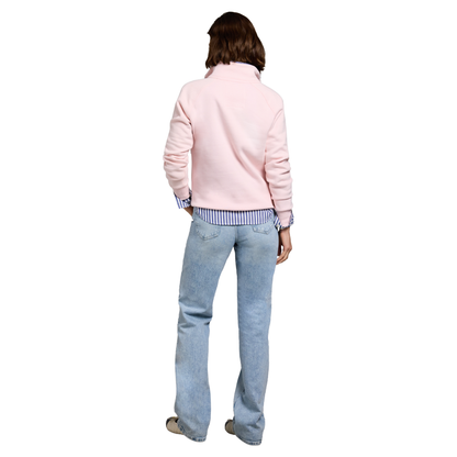 Sporting Heritage Zip Henley Pink