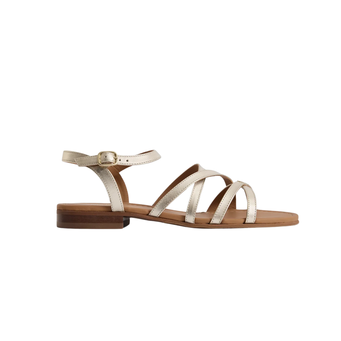 St Ives Sandal Gold Leather