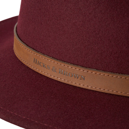 Suffolk Fedora In Plum (Bronze Feather)