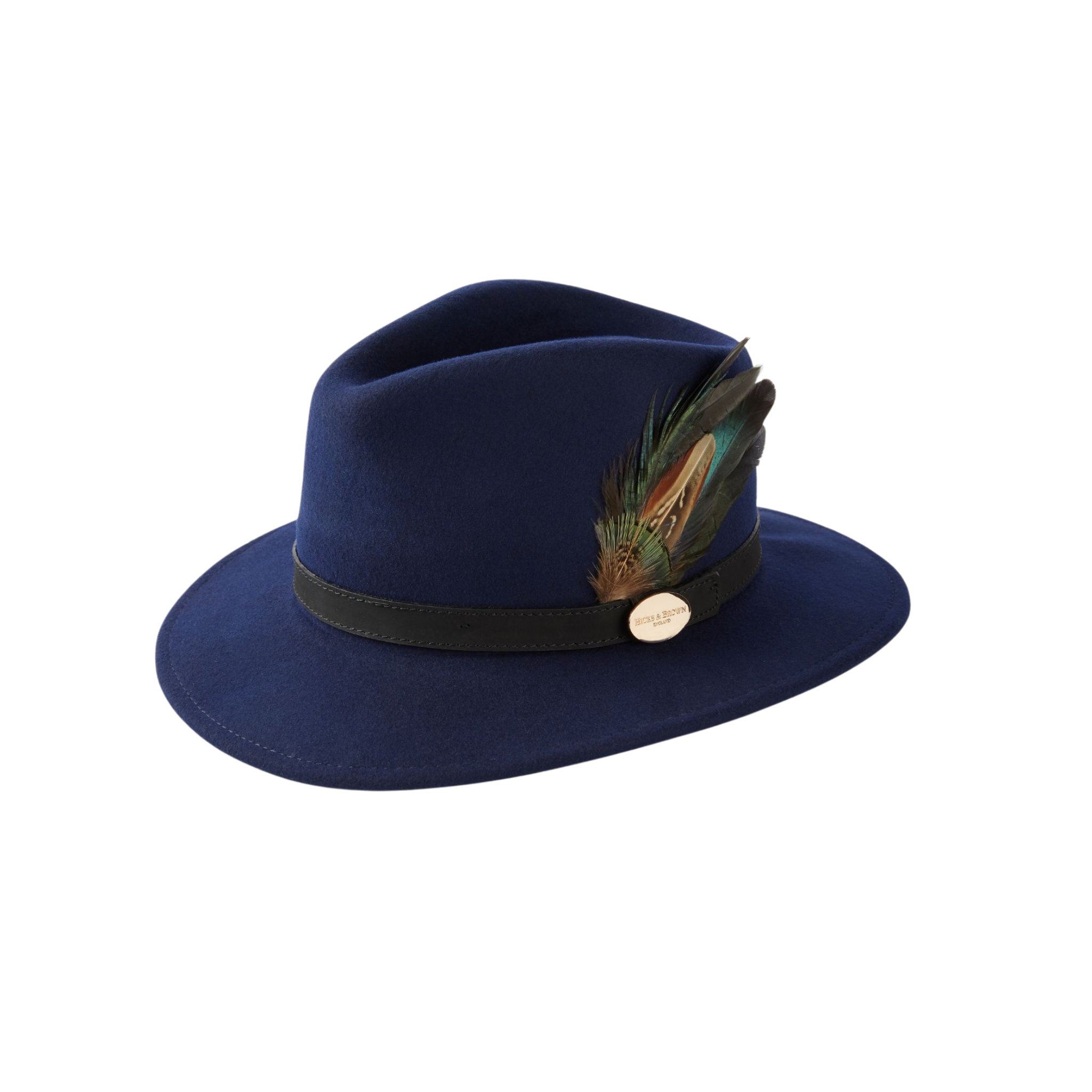 Suffolk Fedora In Navy (Midnight Feather)