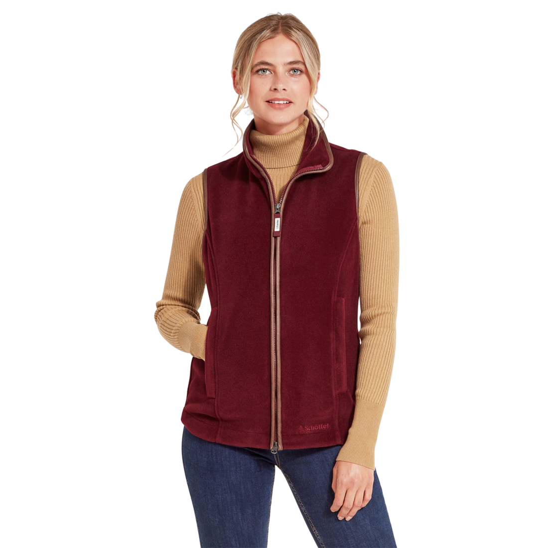Lyndon Fleece Gilet Claret